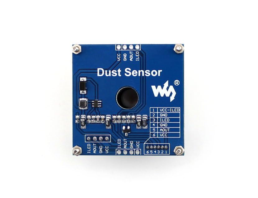waveshare-staubsensor-detektor-modul-mit-sharp-gp2y1010au0f-f-r-pm2-5-arduino image 8
