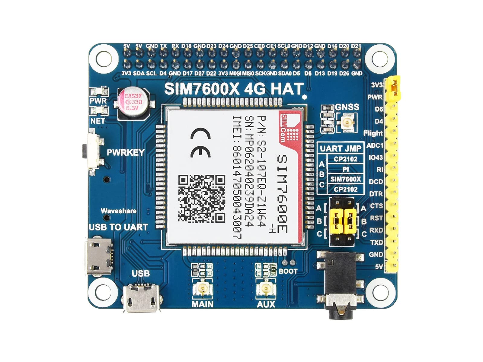 waveshare-sim7600e-h-4g-3g-2g-gnss-hat-f-r-raspberry-pi-lte-cat4-150-mbit-s image 3