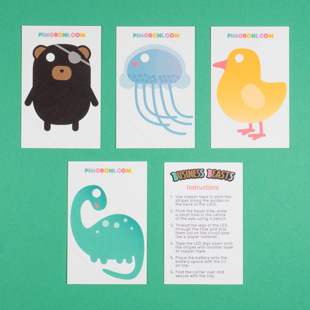 pimoroni-business-beasts-led-bastel-kit-4-tiere-ohne-l-ten image 3