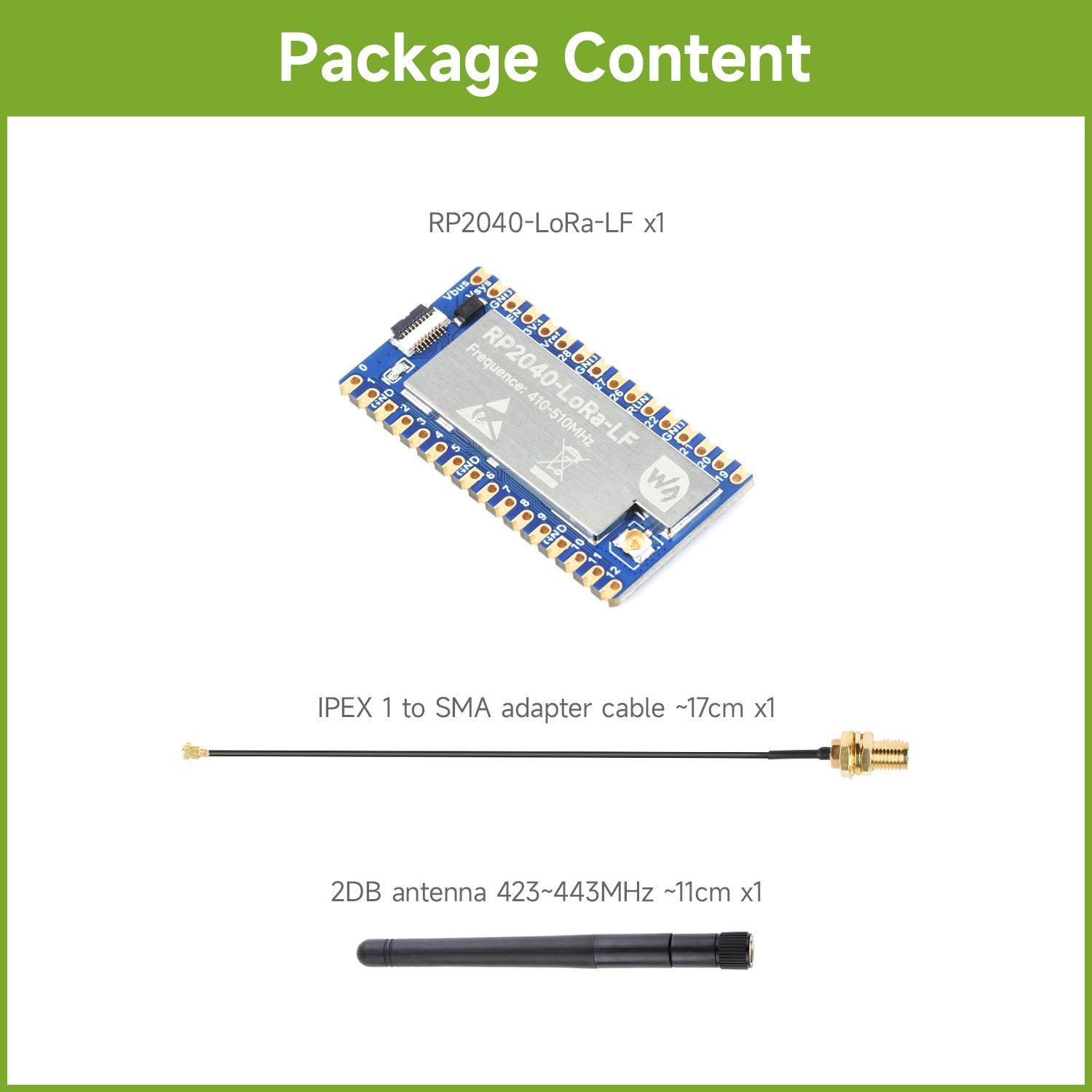 waveshare-rp2040-lora-lf-entwicklungsboard-sx1262-funkchip-410-525-mhz-long-rang image 2