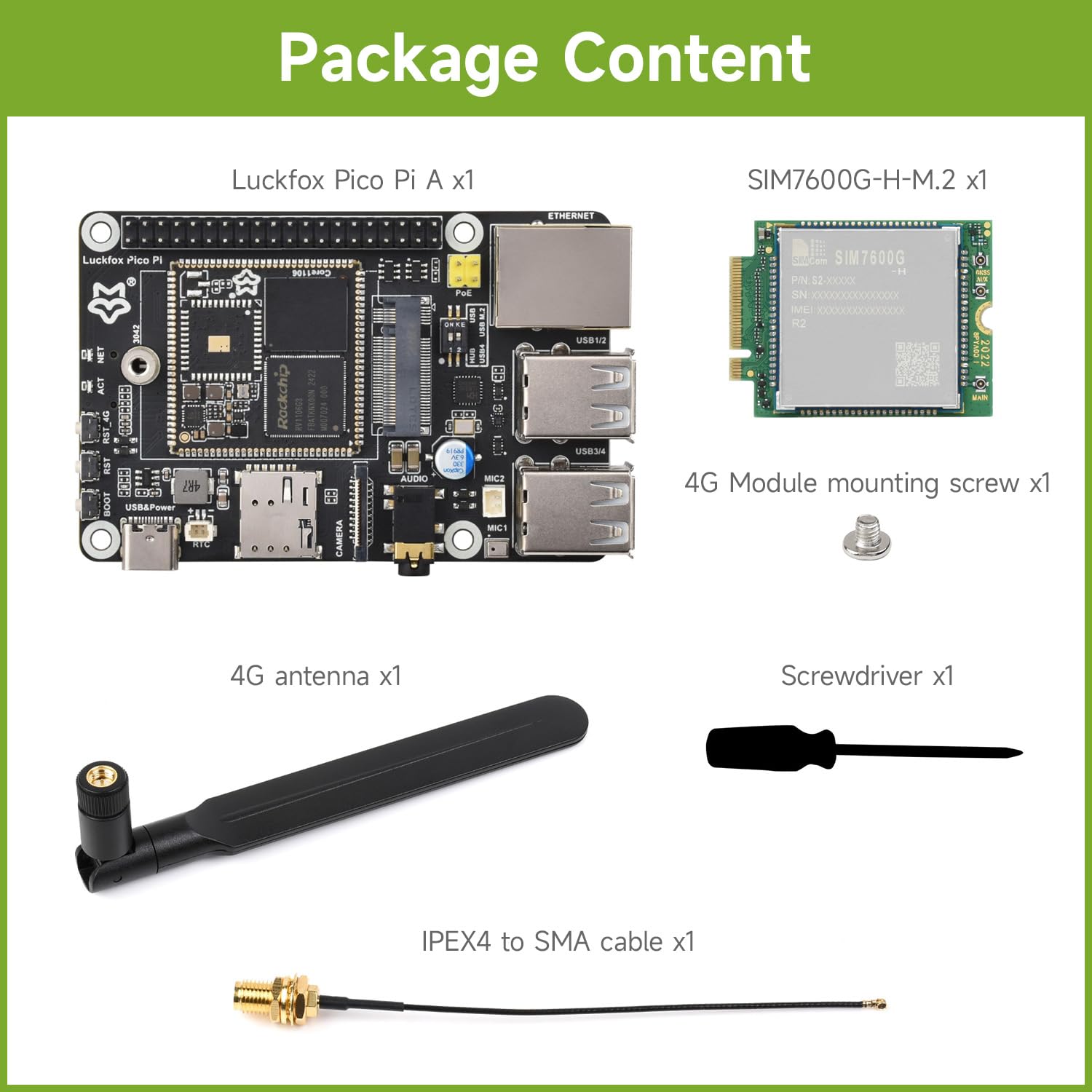 waveshare-luckfox-pico-pi-a-linux-board-rv1106g3-mit-4g-modul-ohne-wlan image 2