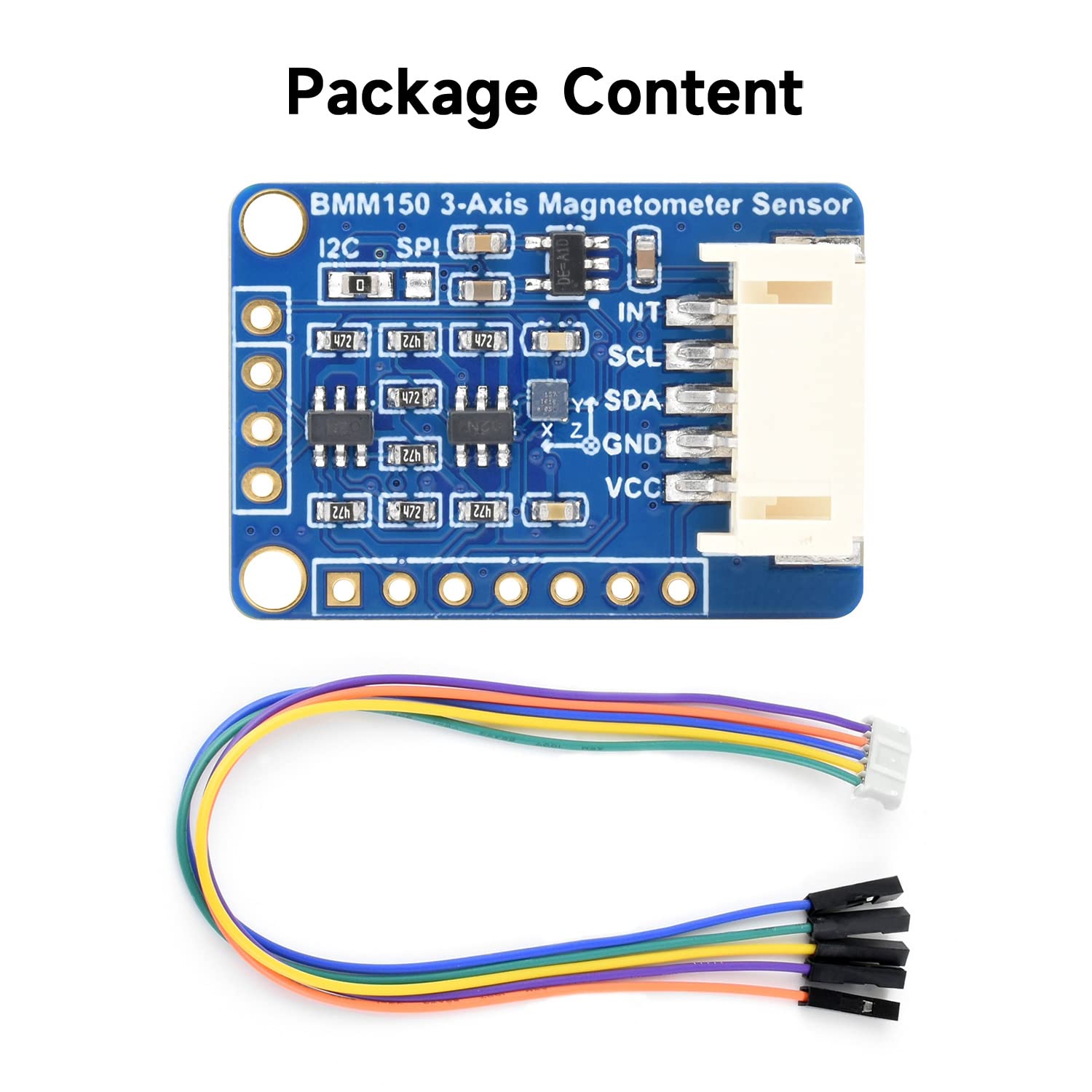 waveshare-bmm150-3-achsen-geomagnetik-sensor-digitaler-kompass-magnetfeld-sensor image 2