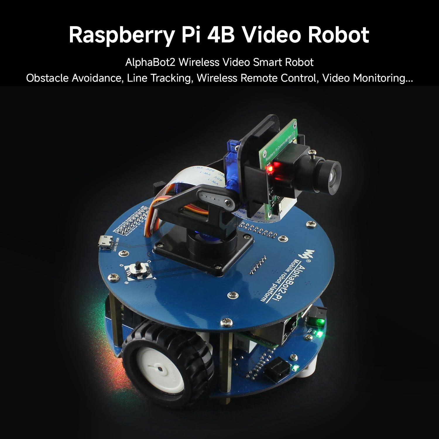 waveshare-alphabot2-wireless-video-smart-roboter-mit-pi4b-3gb image 3