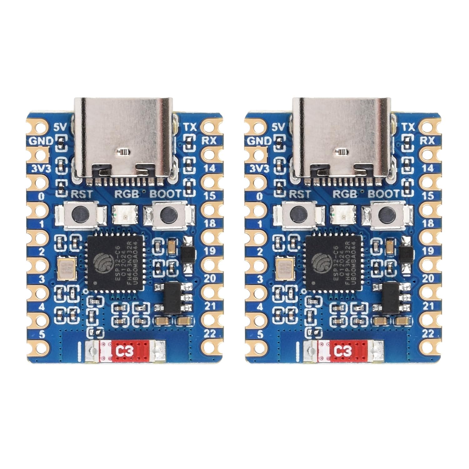 waveshare-esp32-c6-zero-2er-set-mini-entwicklungsboard-wifi-6-bt5 image 1
