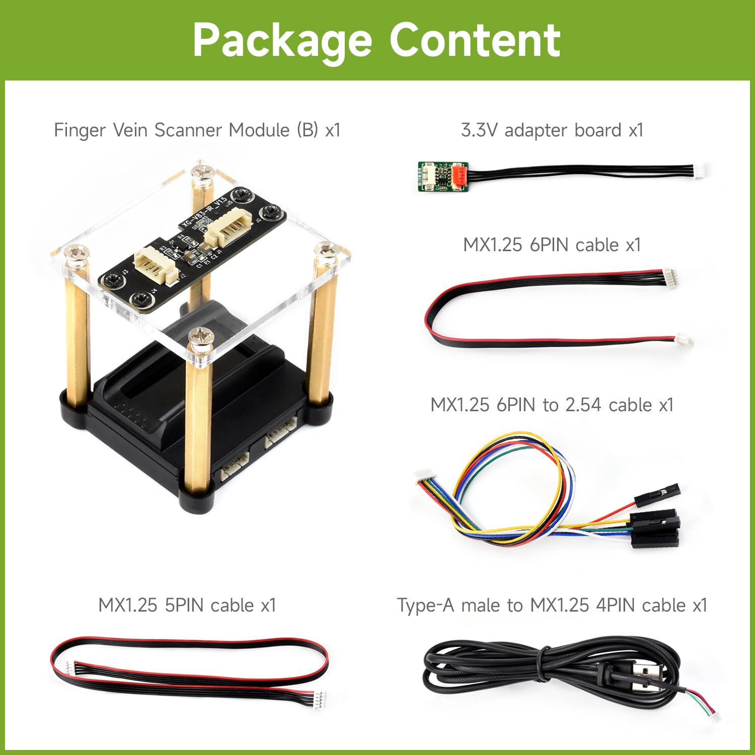 waveshare-finger-venen-erkennungsmodul-typ-b-d-nnbauweise-usb-uart image 2