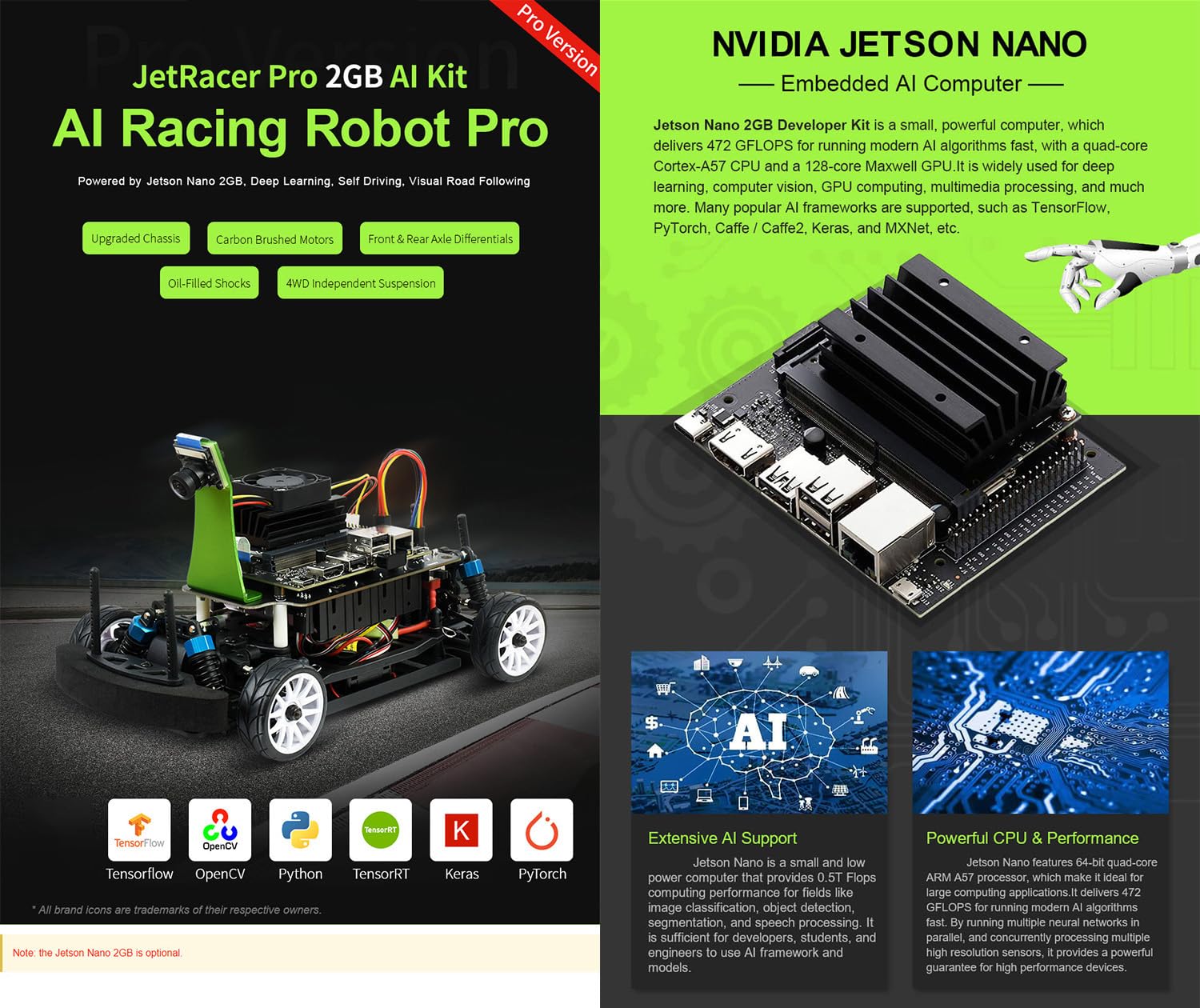 waveshare-jetracer-pro-2gb-ai-kit-high-speed-racing-roboter-bundle-mit-15-teilen image 3