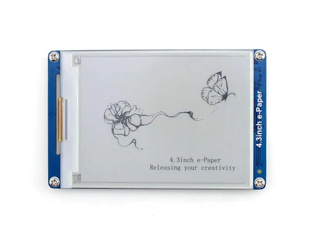 waveshare-4-3-zoll-e-paper-display-modul-800x600-serielle-schnittstelle-mit-font image 1