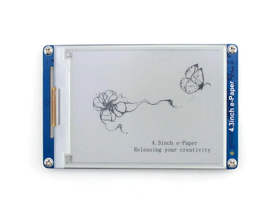 waveshare-4-3-zoll-e-paper-display-modul-800x600-serielle-schnittstelle-mit-font image 1