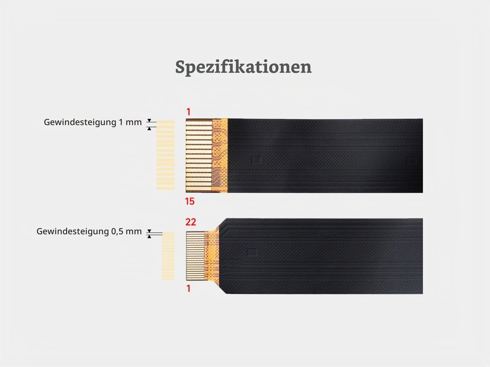 waveshare-pi5-camera-cable-300mm-csi-fpc-flexkabel-22pin-auf-15pin-300mm image 4