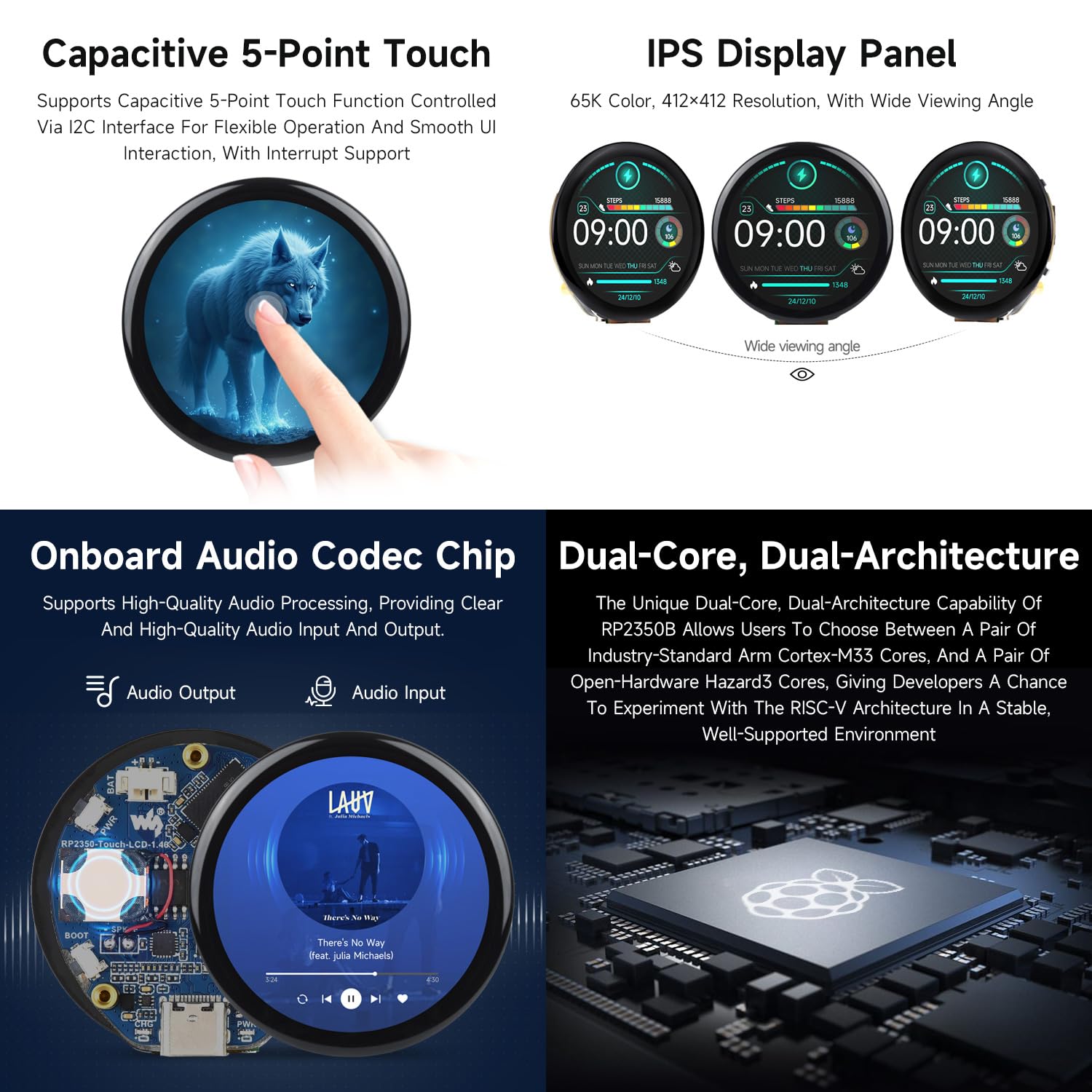 waveshare-rp2350-1-46-zoll-touch-round-display-entwicklungsboard-480x480-ips-kap image 5