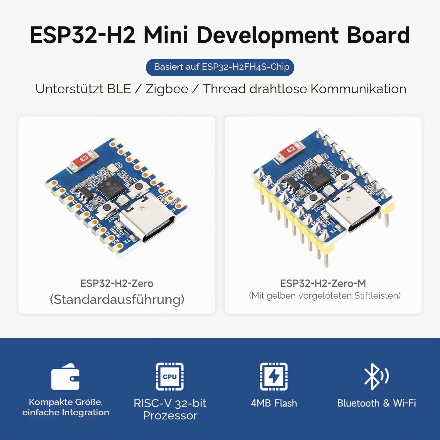 waveshare-esp32-h2-mini-development-board-esp32-h2fh4s-ble-zigbee-thread image 3