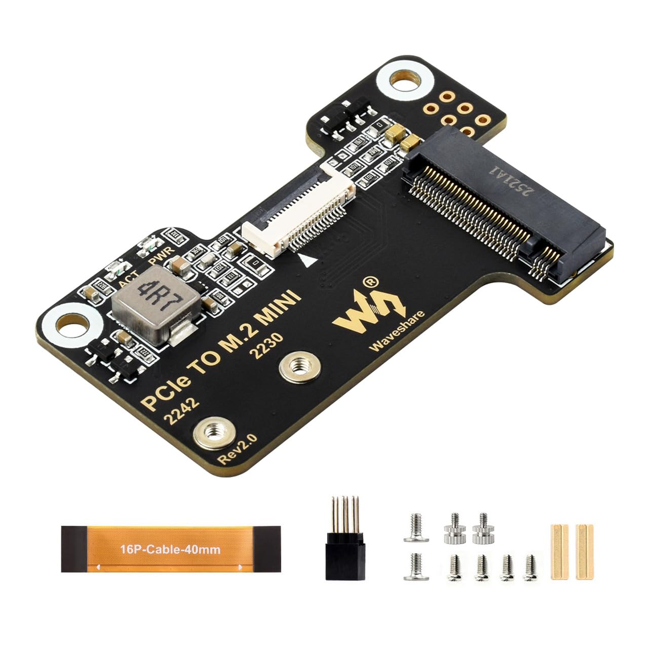 waveshare-pcie-zu-m-2-mini-adapter-f-r-raspberry-pi-5-nvme-ssd image 1