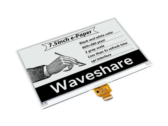 waveshare-7-5-zoll-e-paper-raw-display-800x480-spi-ohne-platine-f-r-raspberry-pi image 1