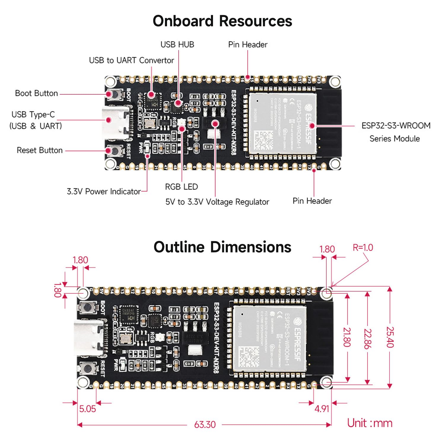 waveshare-esp32-s3-dev-kit-n32r16v-m-microcontroller-entwicklungsboard-mit-pinhe image 7