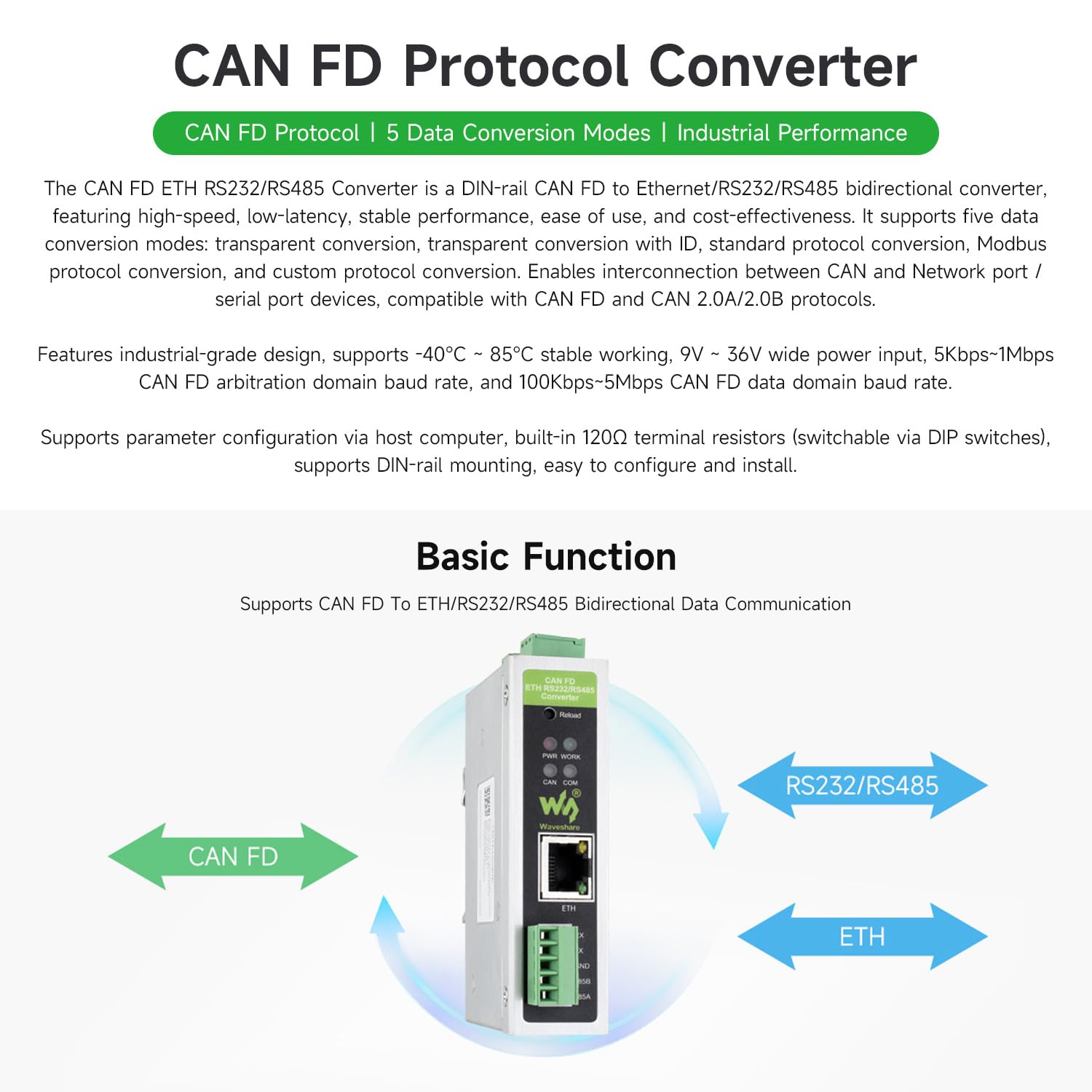 waveshare-can-fd-protokollkonverter-auf-eth-rs232-rs485-bidirektional image 3