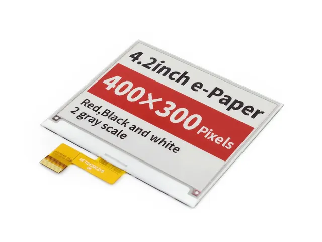 waveshare-4-2-zoll-e-paper-raw-panel-400x300-rot-schwarz-wei-ohne-pcb-spi image 1