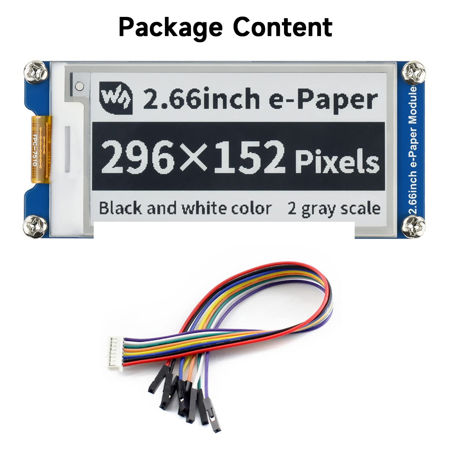 waveshare-2-66-zoll-e-paper-displaymodul-296-x-152-schwarz-wei-spi image 3
