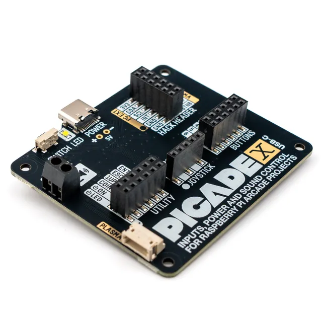 pimoroni-picade-x-hat-usb-c-arcade-controller-board-f-r-raspberry-pi image 1