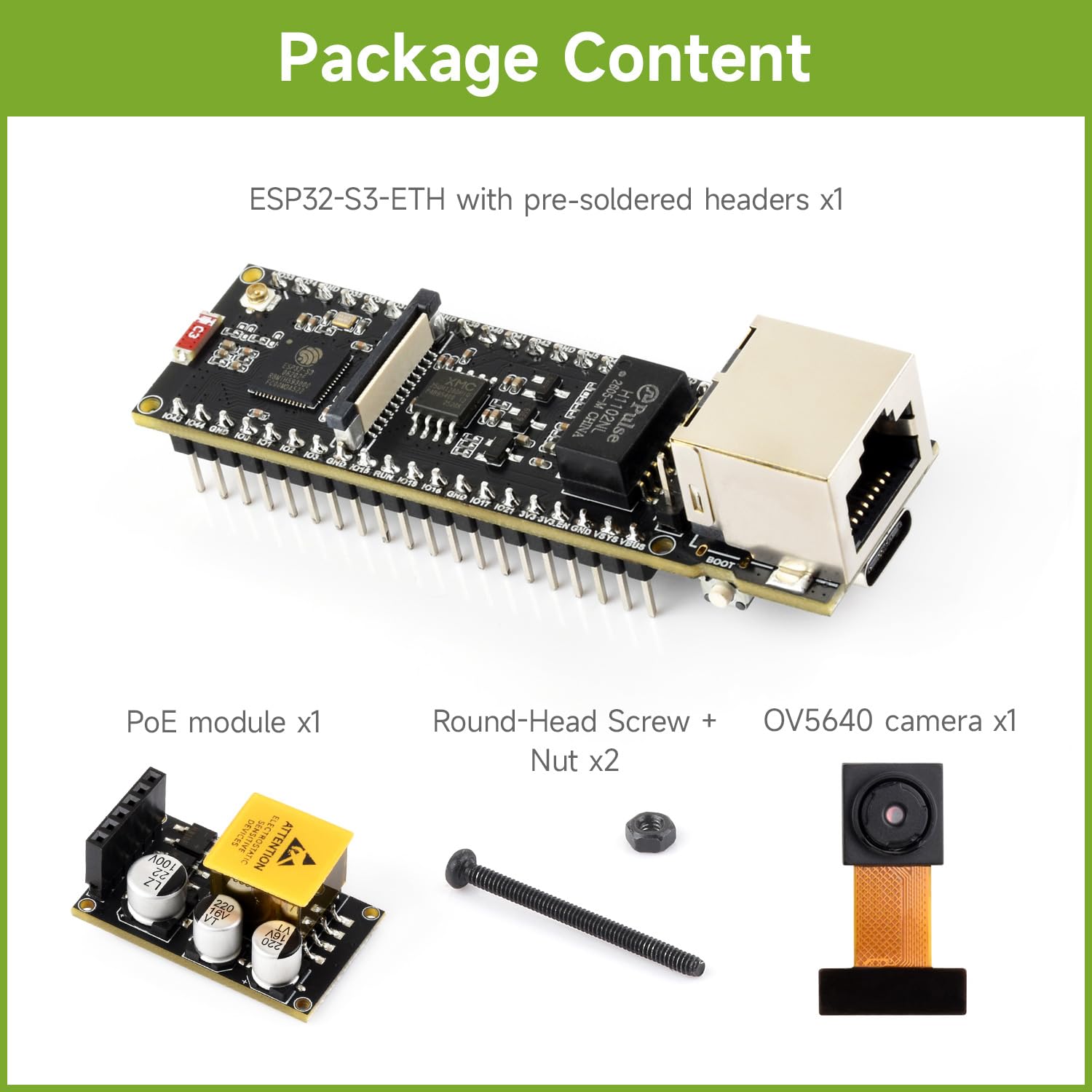 waveshare-esp32-s3-eth-entwicklungsboard-mit-rj45-poe-modul-und-ov5640-kamera image 2