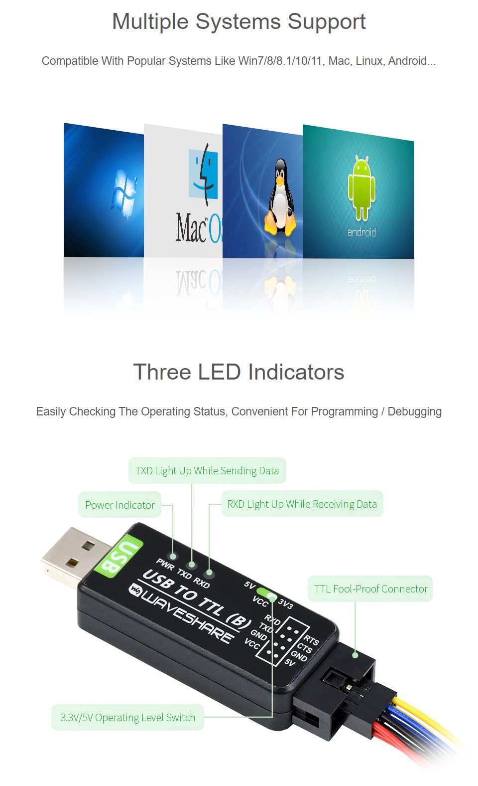 waveshare-industrieller-usb-zu-ttl-konverter-ch343g-mit-schutzschaltung image 5