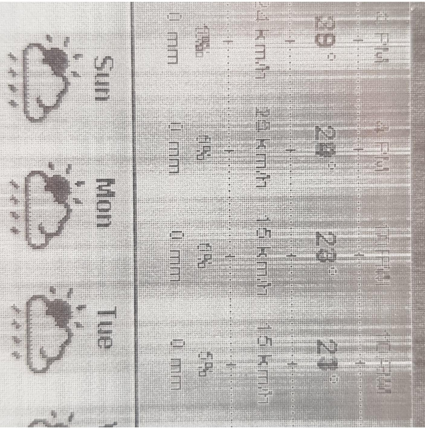 Klasse Display für Senioren-Infotafel