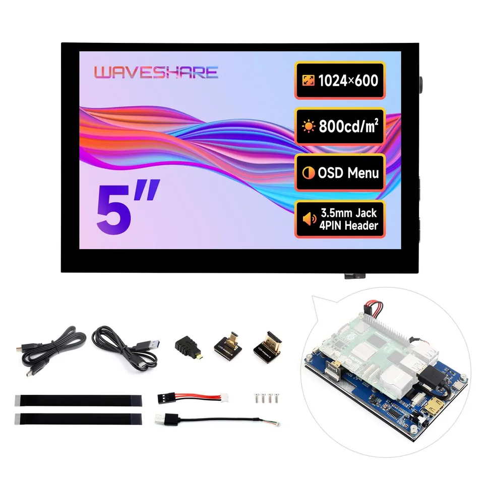 waveshare-5-zoll-high-brightness-touch-display-1024x600-hdmi-ips-5dp-caplcd-h image 1