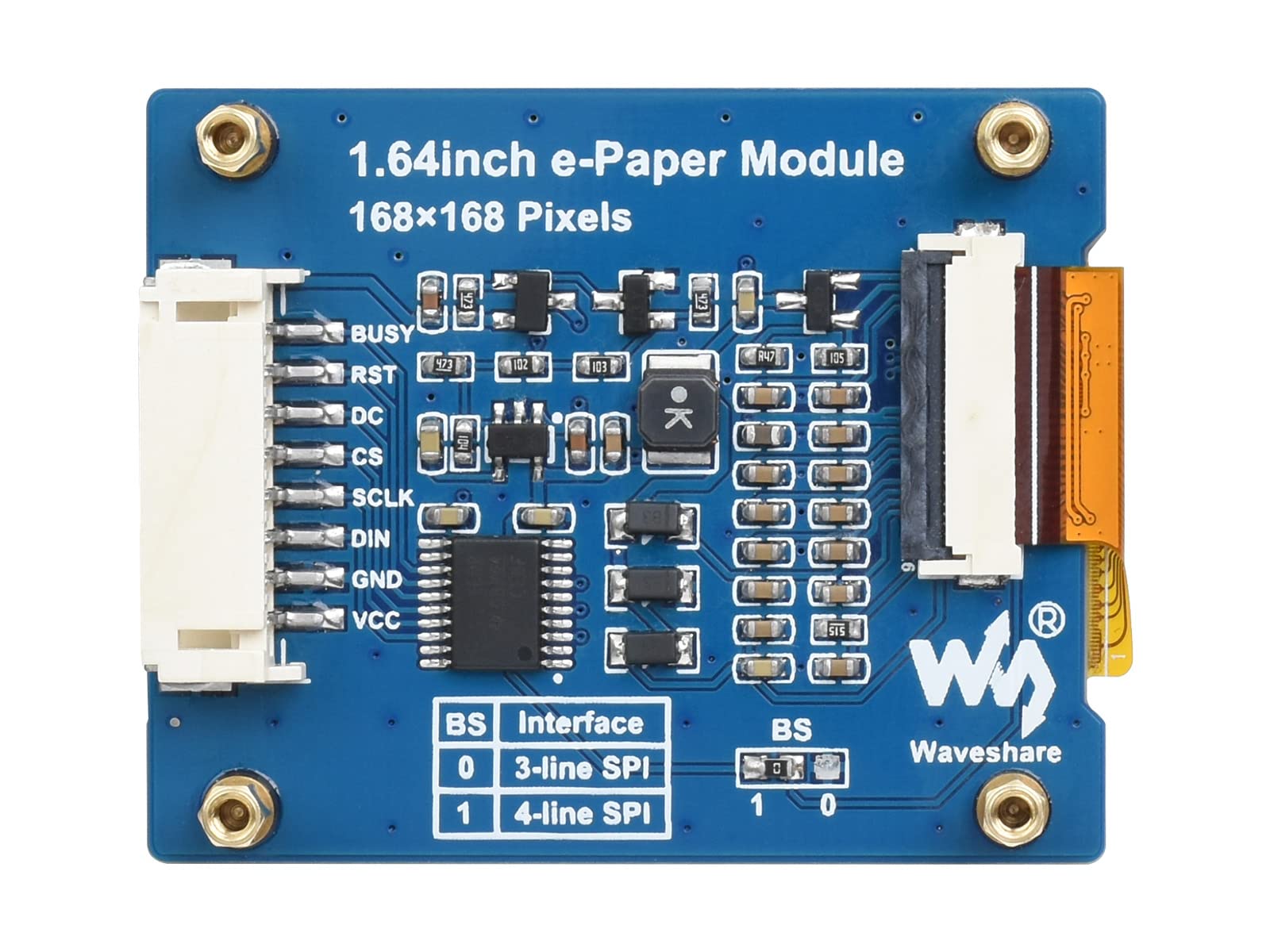 waveshare-1-64-zoll-square-e-paper-modul-g-168x168-rot-gelb-schwarz-wei-spi image 7