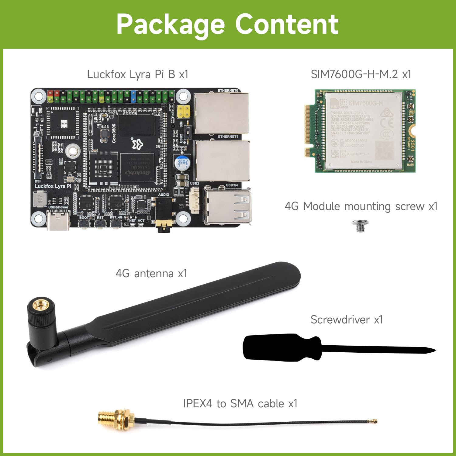 waveshare-luckfox-lyra-pi-b-4g-kit-linux-board-ohne-emmc-mit-sim7600g-h-4g-modul image 2