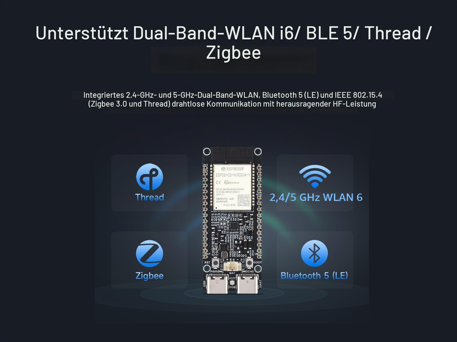 waveshare-esp32-c5-dual-band-wi-fi-6-entwicklungsboard-16mb-flash-8mb-psram image 4