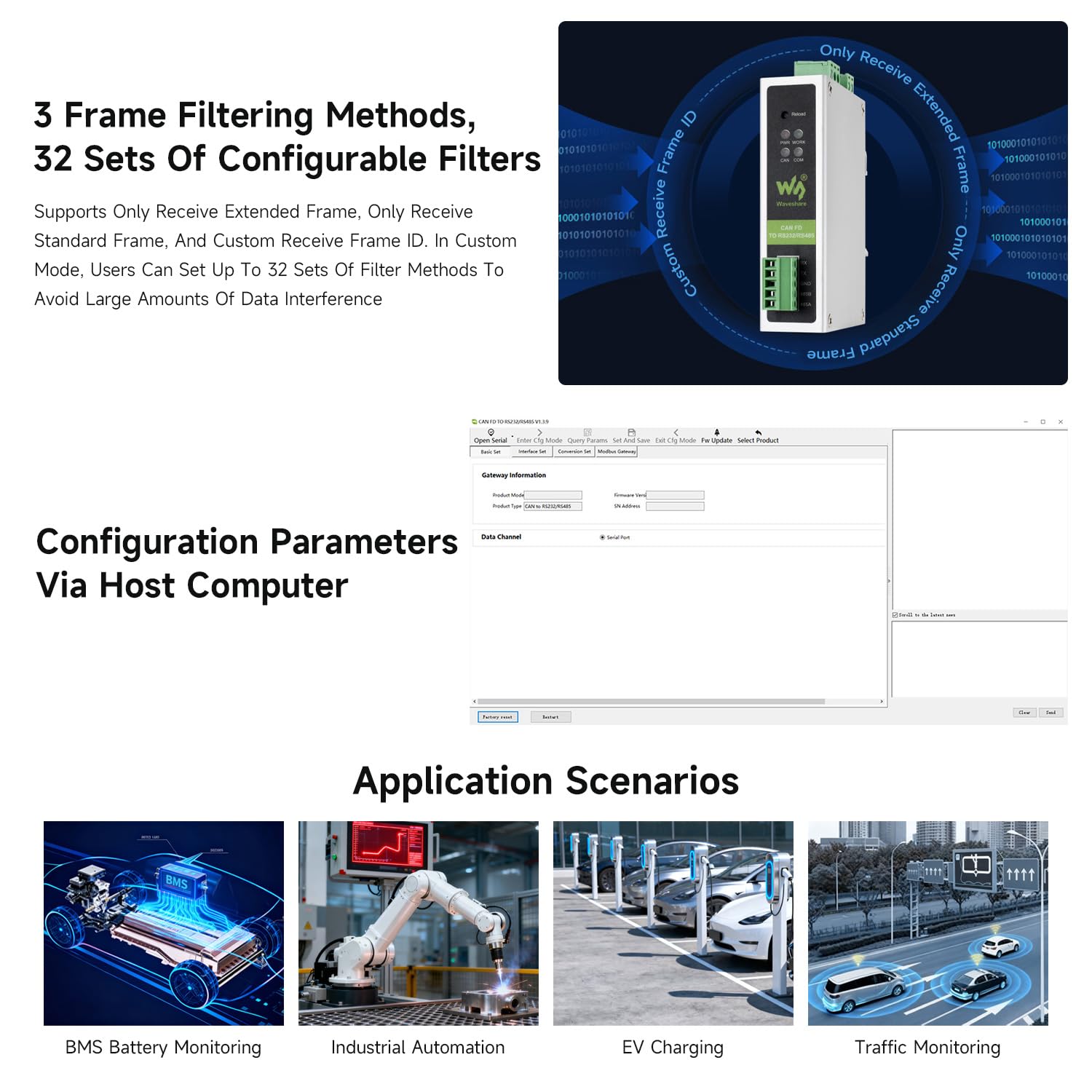 waveshare-can-fd-protokoll-konverter-can-fd-zu-rs232-rs485-bidirektionales-kommu image 6