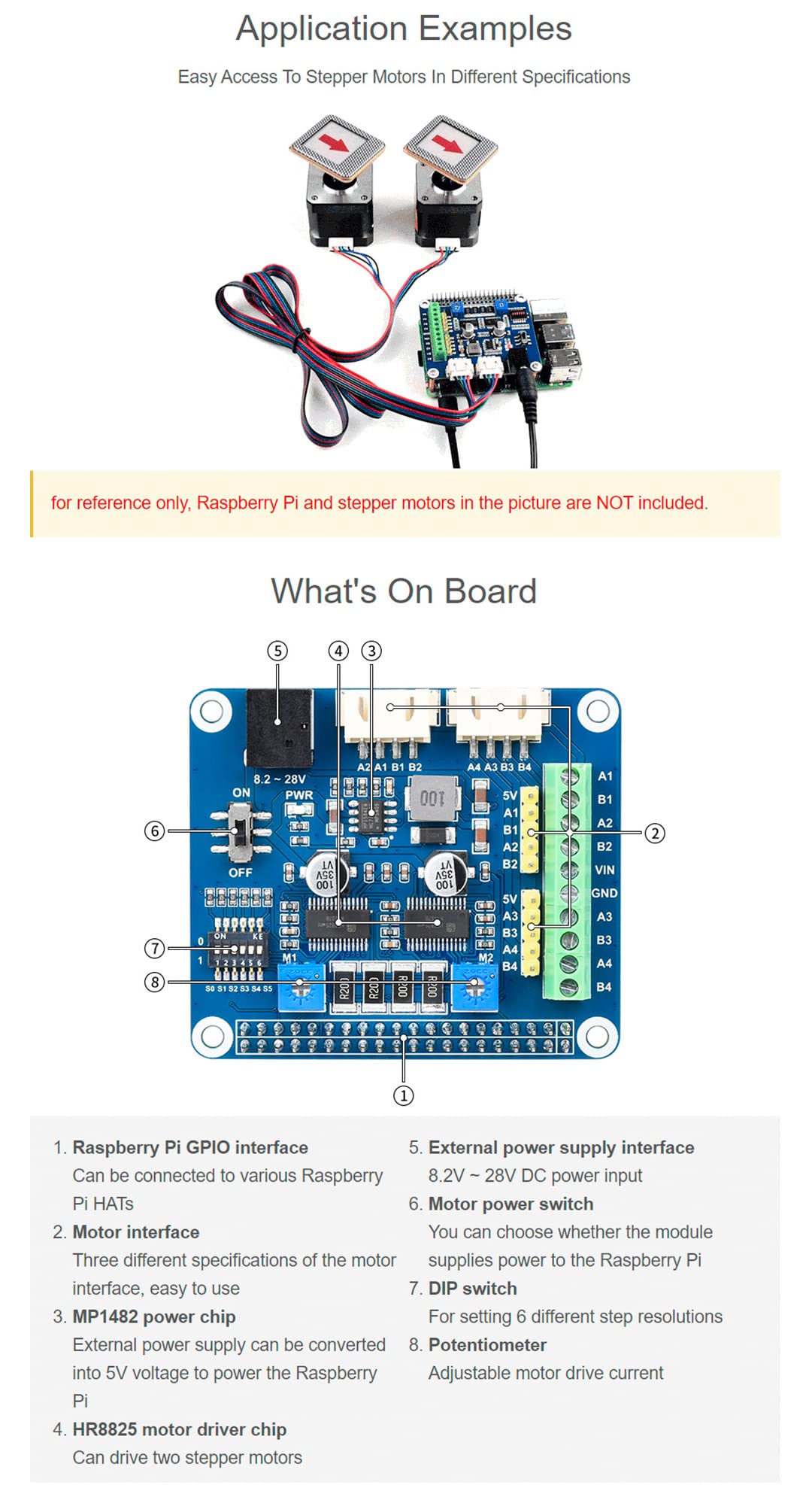 waveshare-stepper-motor-hat-b-f-r-raspberry-pi-jetson-nano-mit-2-kanal-hr8825-tr image 6