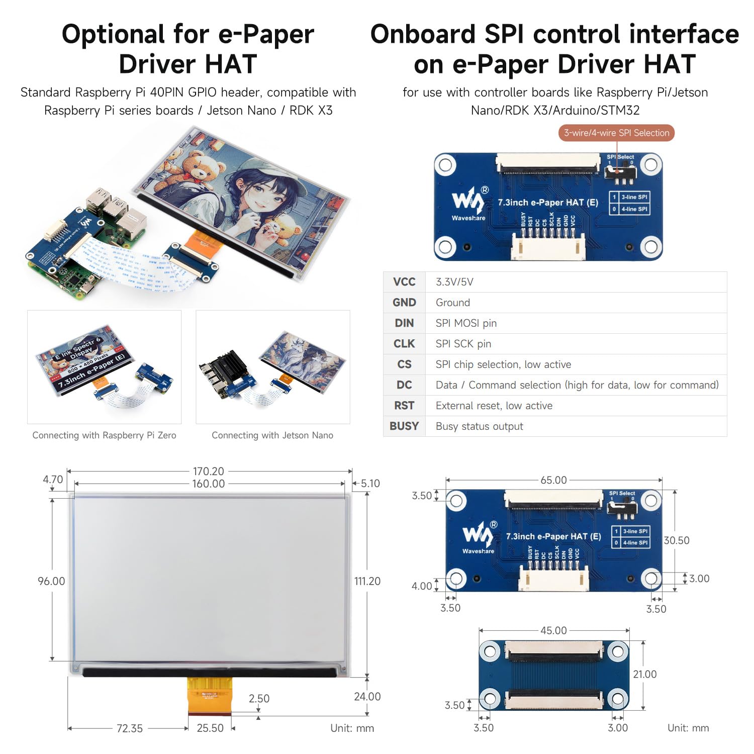 waveshare-7-3-zoll-6-farben-e-paper-display-mit-treiberboard-800x480-spi image 7