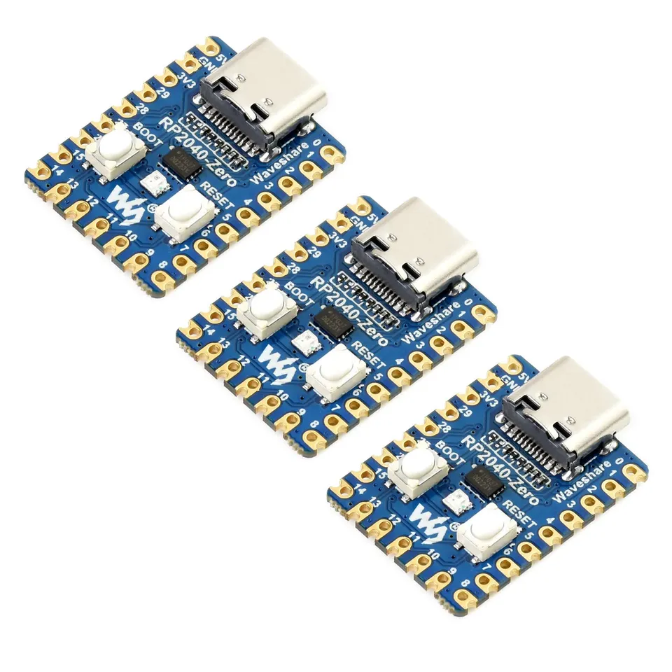 waveshare-rp2040-zero-3er-set-pico-mcu-board-mit-usb-c image 1