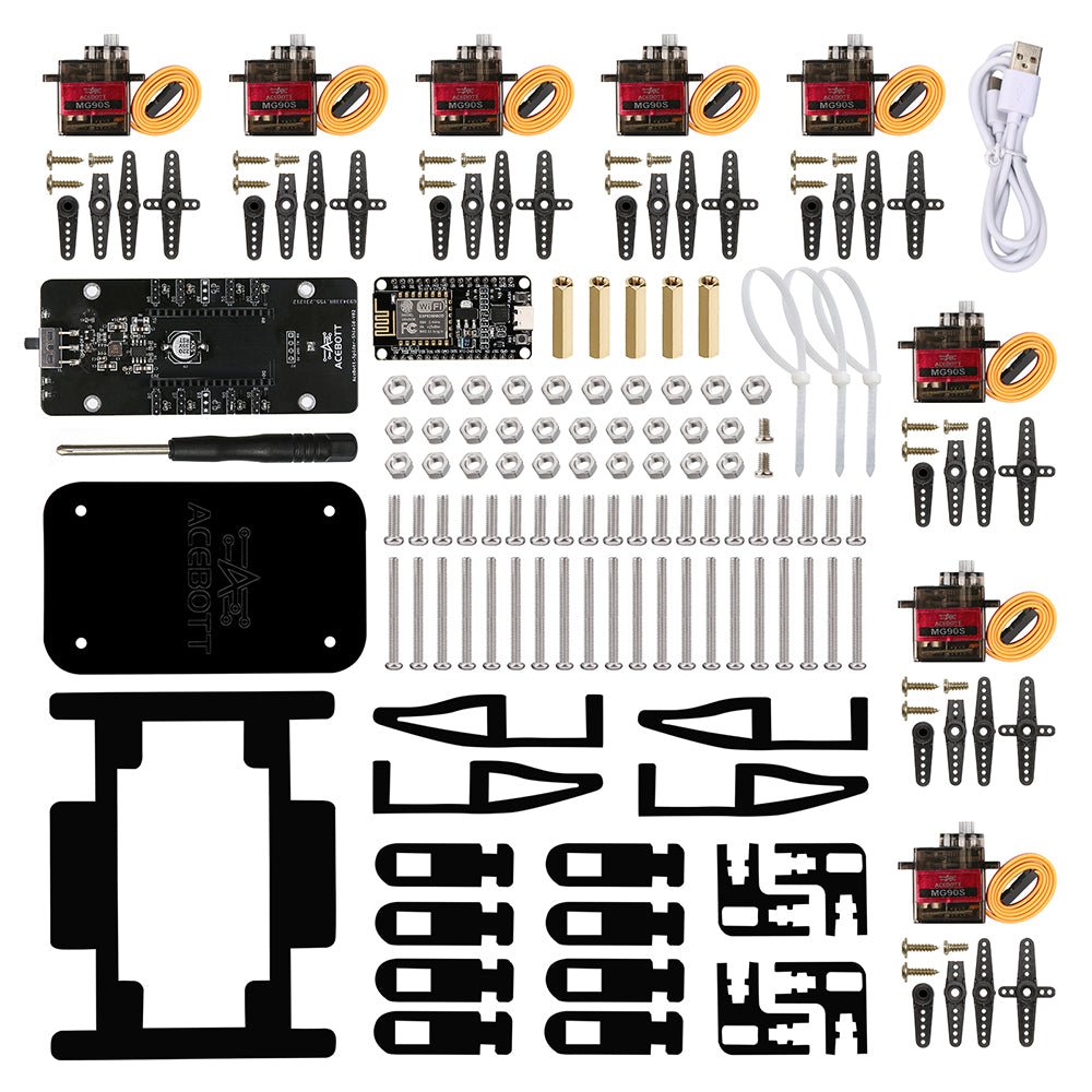 acebott-quadruped-bionic-spider-robot-kit-mit-esp8266-controller-board image 3