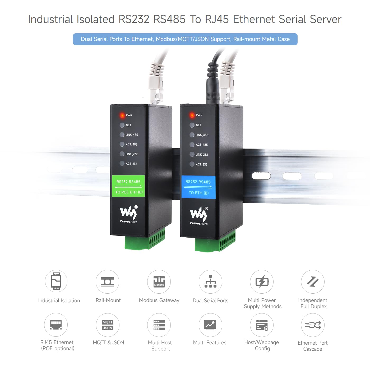 waveshare-dual-serial-server-rs232-rs485-zu-rj45-ethernet-2-kanal-dual-lan-hutsc image 3