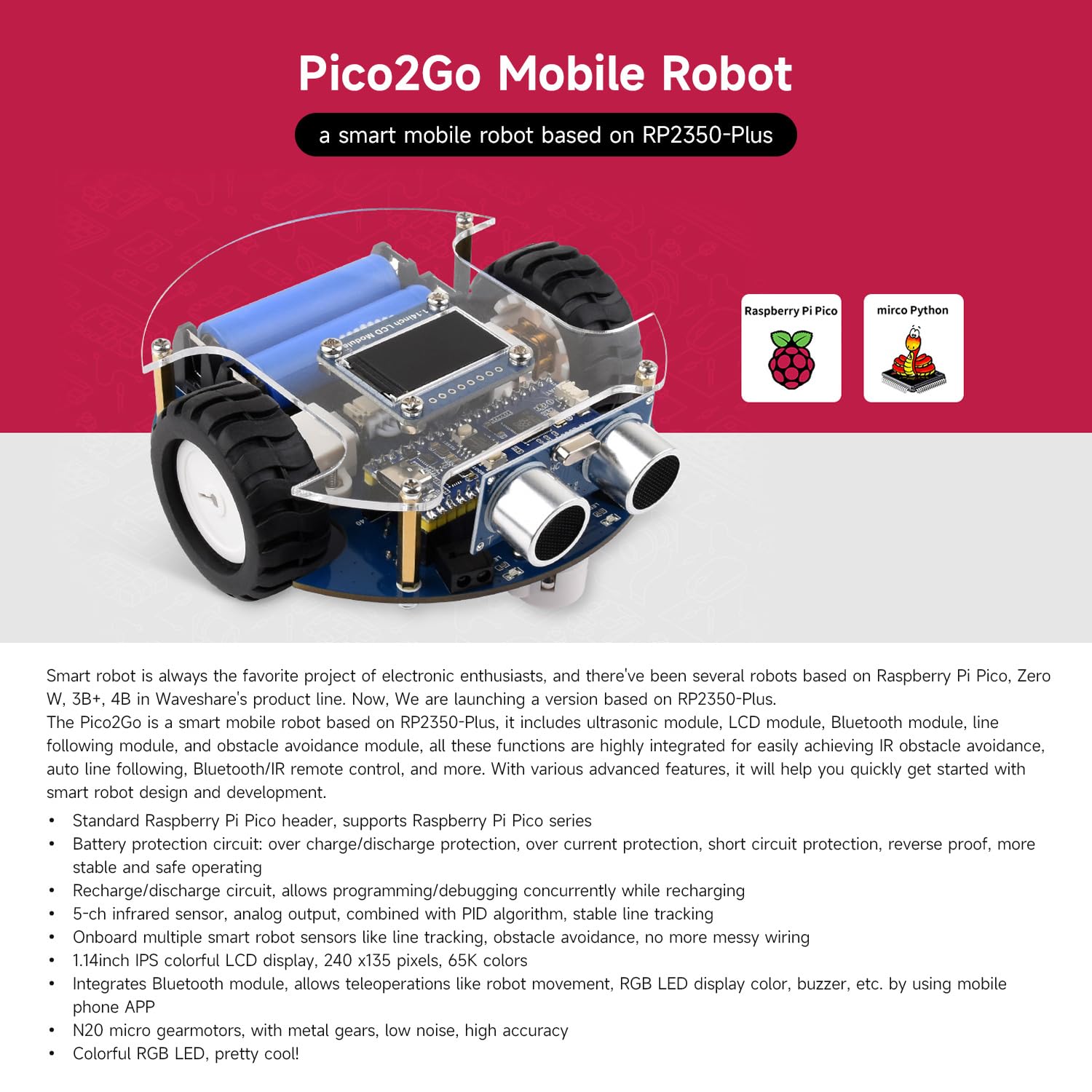 waveshare-pico2go-mobiler-roboter-mit-rp2350-plus-f-r-raspberry-pi-pico image 3