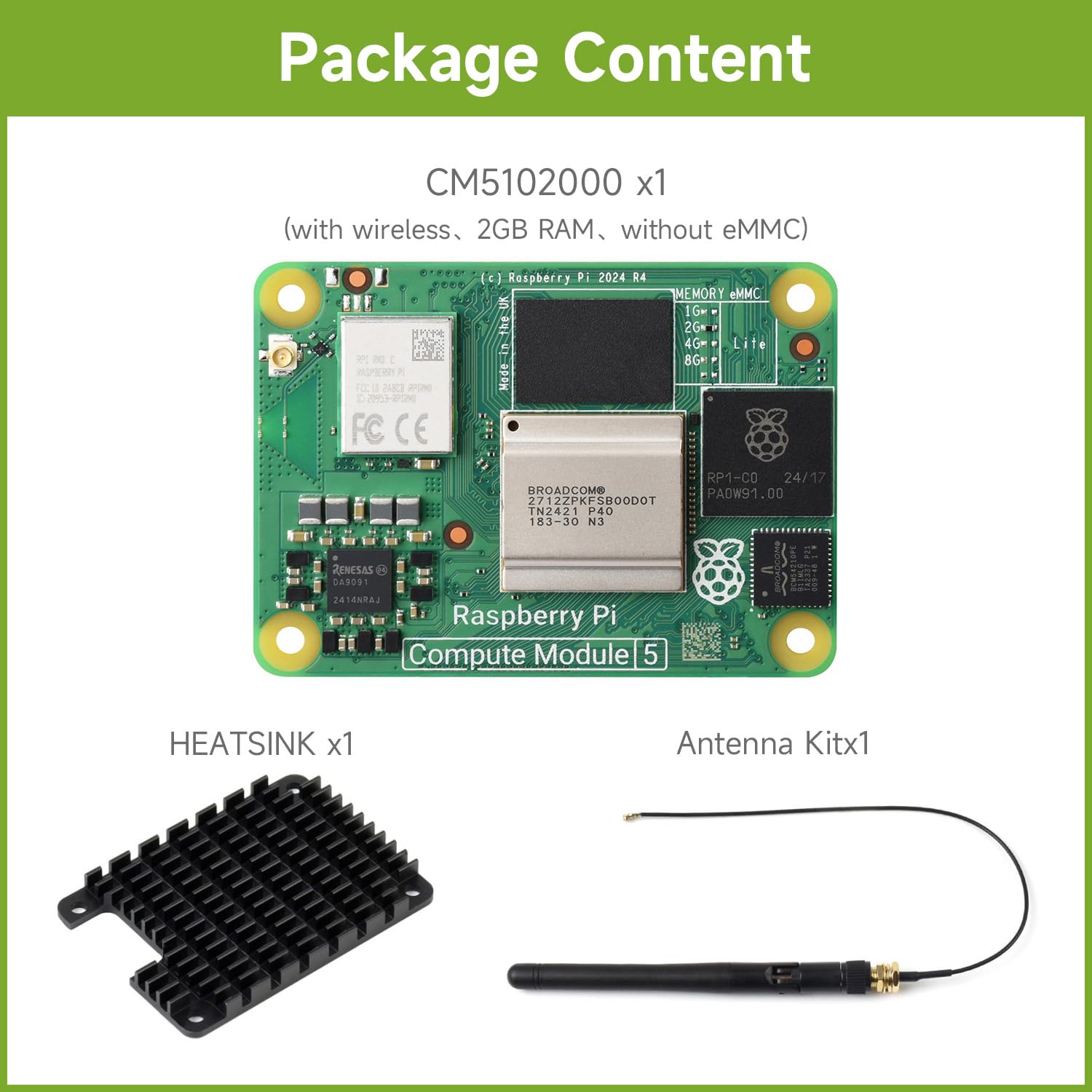 waveshare-cm5-raspberry-pi-compute-module-5-cm5102000-mit-wlan-2gb-ram-lite-ohne image 2