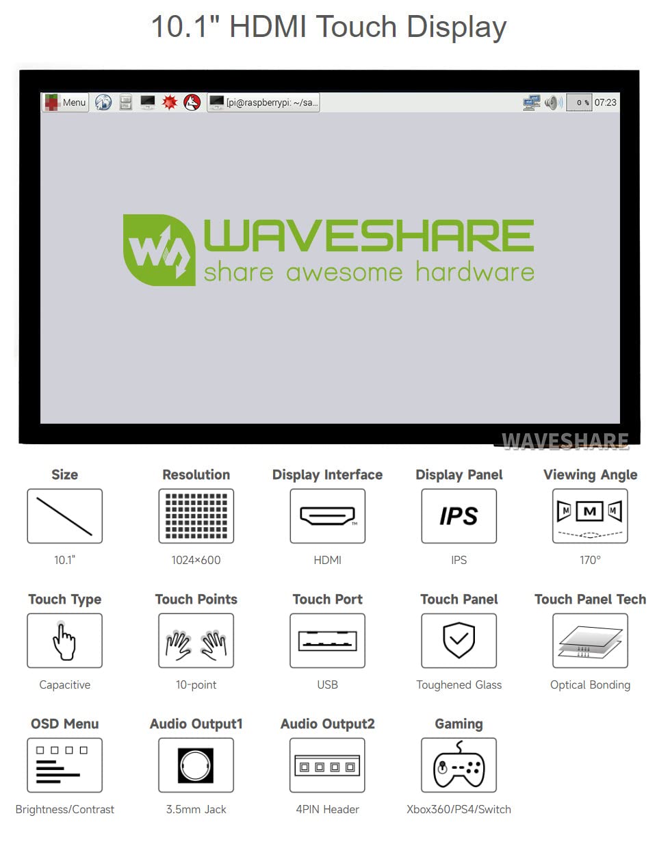 waveshare-10-1-zoll-hdmi-lcd-e-1024x600-ips-kapazitiver-touch image 3