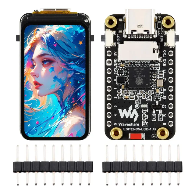 waveshare-esp32-c5-1-47-zoll-lcd-entwicklungsboard-172x320-wifi-6 image 1