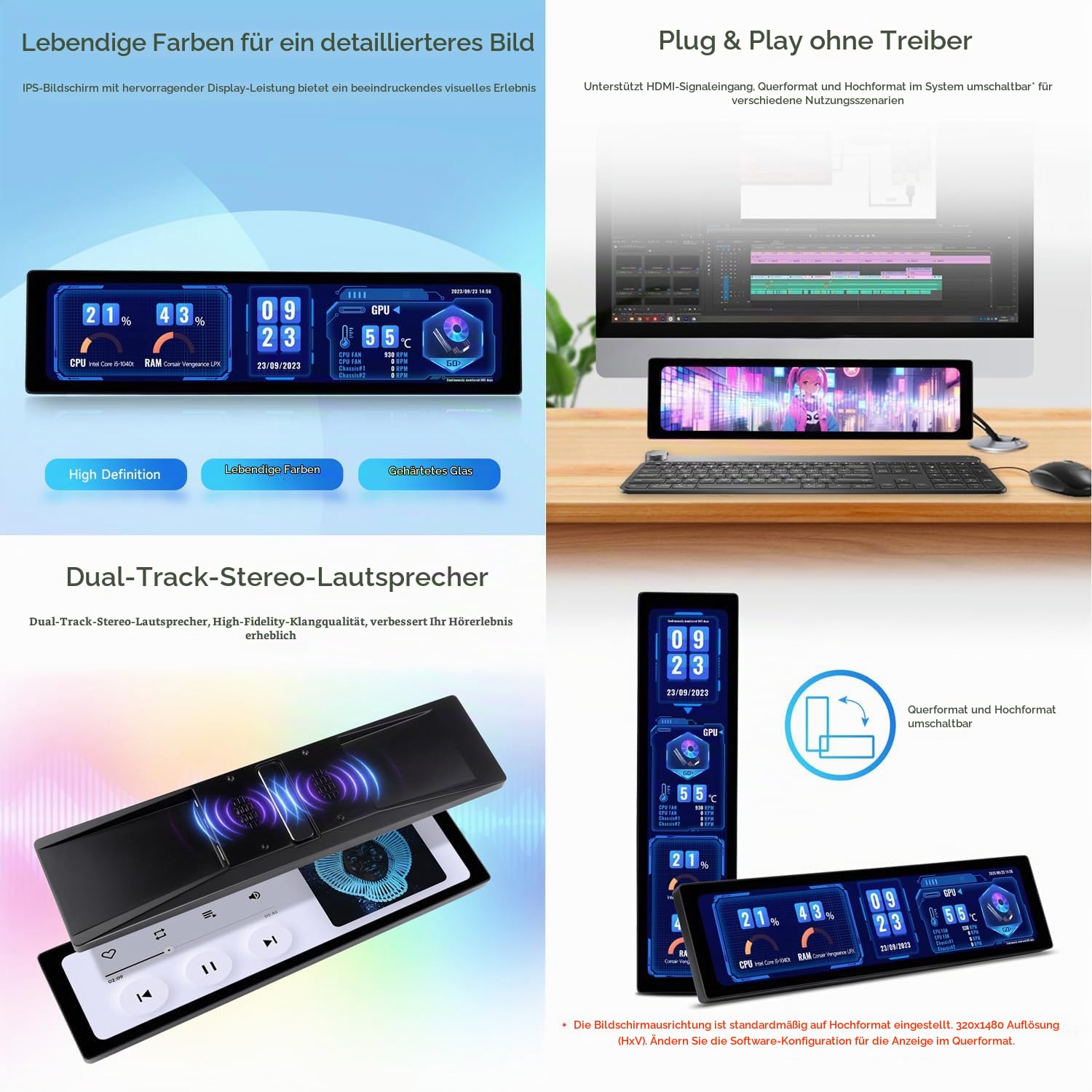 waveshare-11-9-zoll-touch-monitor-320x1480-hdmi-mit-hi-fi-lautsprecher-und-stand image 6