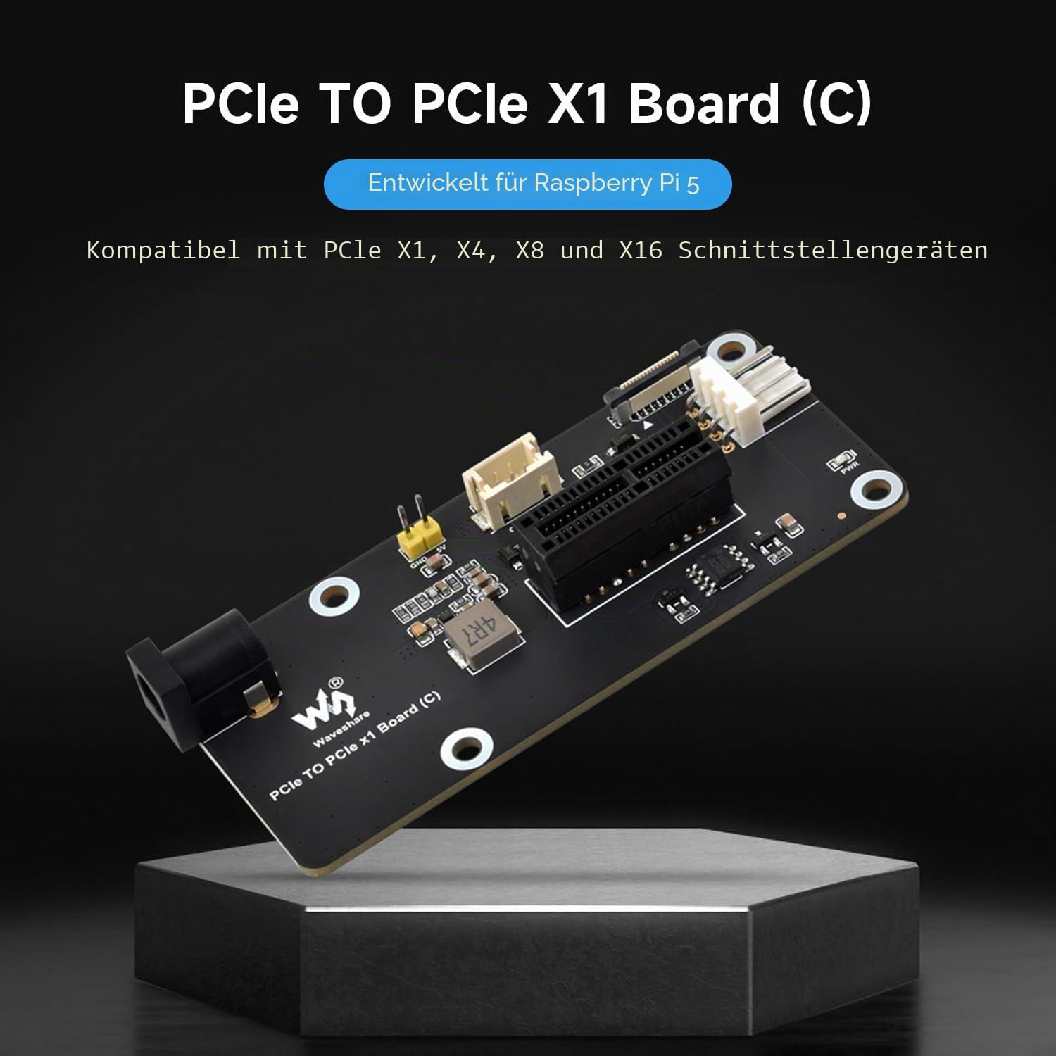 waveshare-pcie-ffc-auf-pcie-x1-adapter-c-f-r-raspberry-pi-5-f-r-x1-x4-x8-x16 image 3