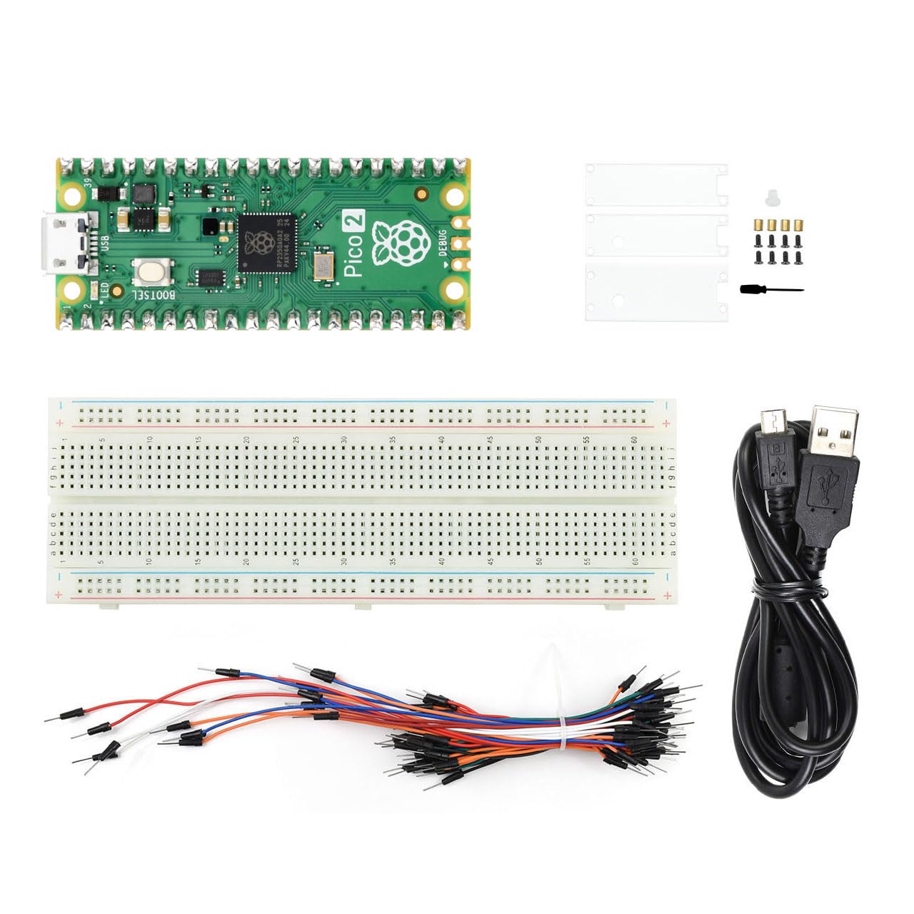 waveshare-pi-pico-2-starter-kit-rp2350-dual-core-mit-acryl-case-und-zubeh-r image 1