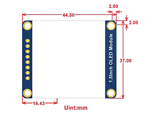 waveshare-1-5-zoll-oled-display-modul-128x128-16-graustufen-spi-i2c-ssd1327 image 8