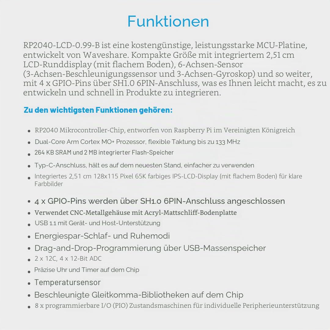 waveshare-rp2040-lcd-0-99-b-mcu-board-0-99-zoll-round-lcd-6-achsen-sensor-im-cnc image 4