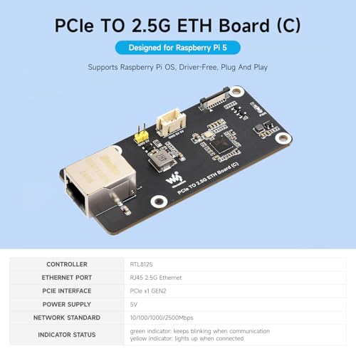 waveshare-pcie-zu-2-5g-eth-board-c-f-r-raspberry-pi-5-rtl8125-treiberlos image 8