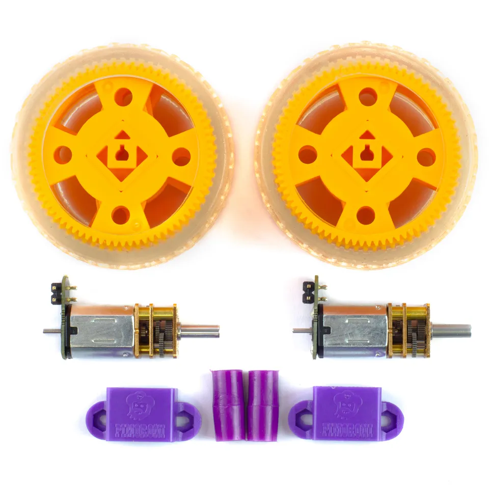 pimoroni-maker-essentials-micro-motoren-grippy-wheels-roboterkit-2-motoren-298-1 image 1