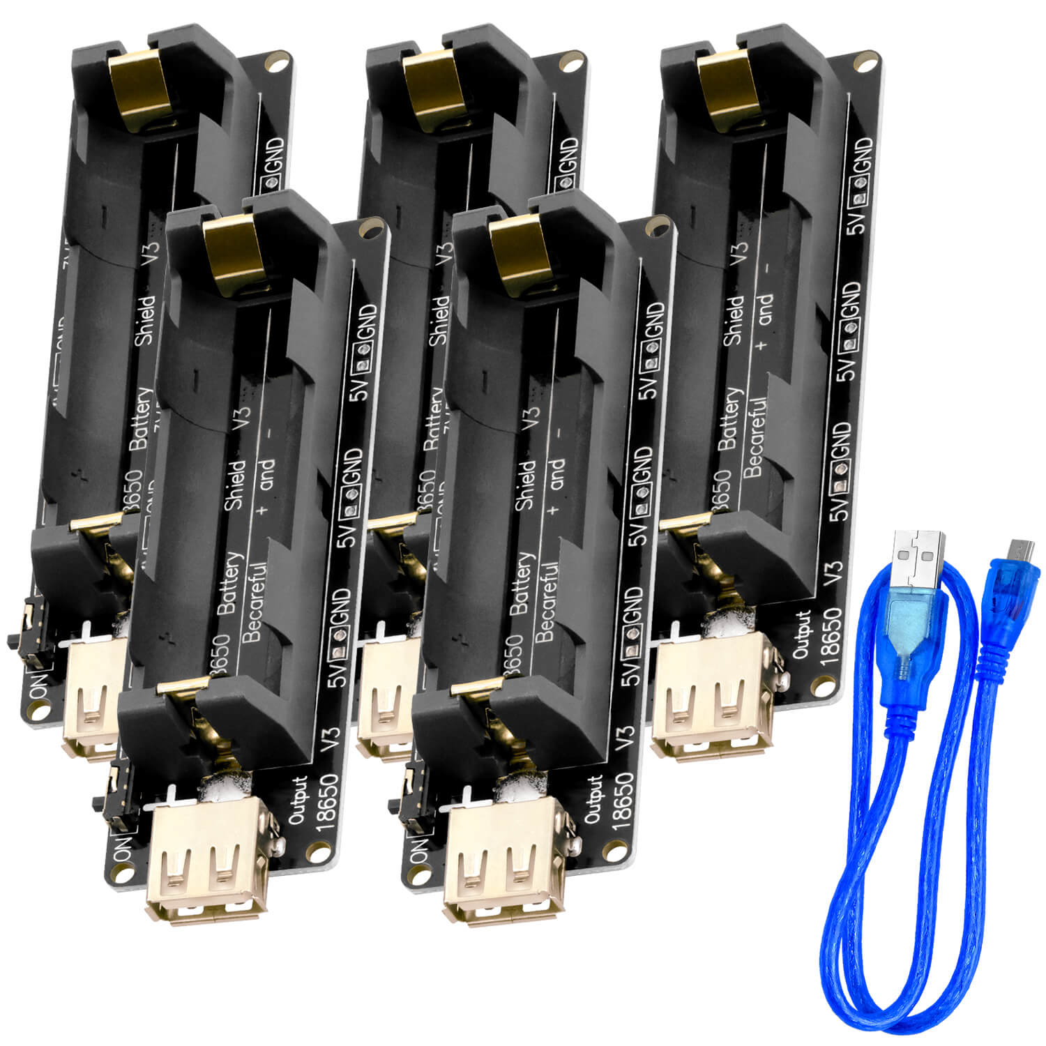 az-delivery-battery-expansion-shield-18650-v3-inkl-usb-kabel image 5