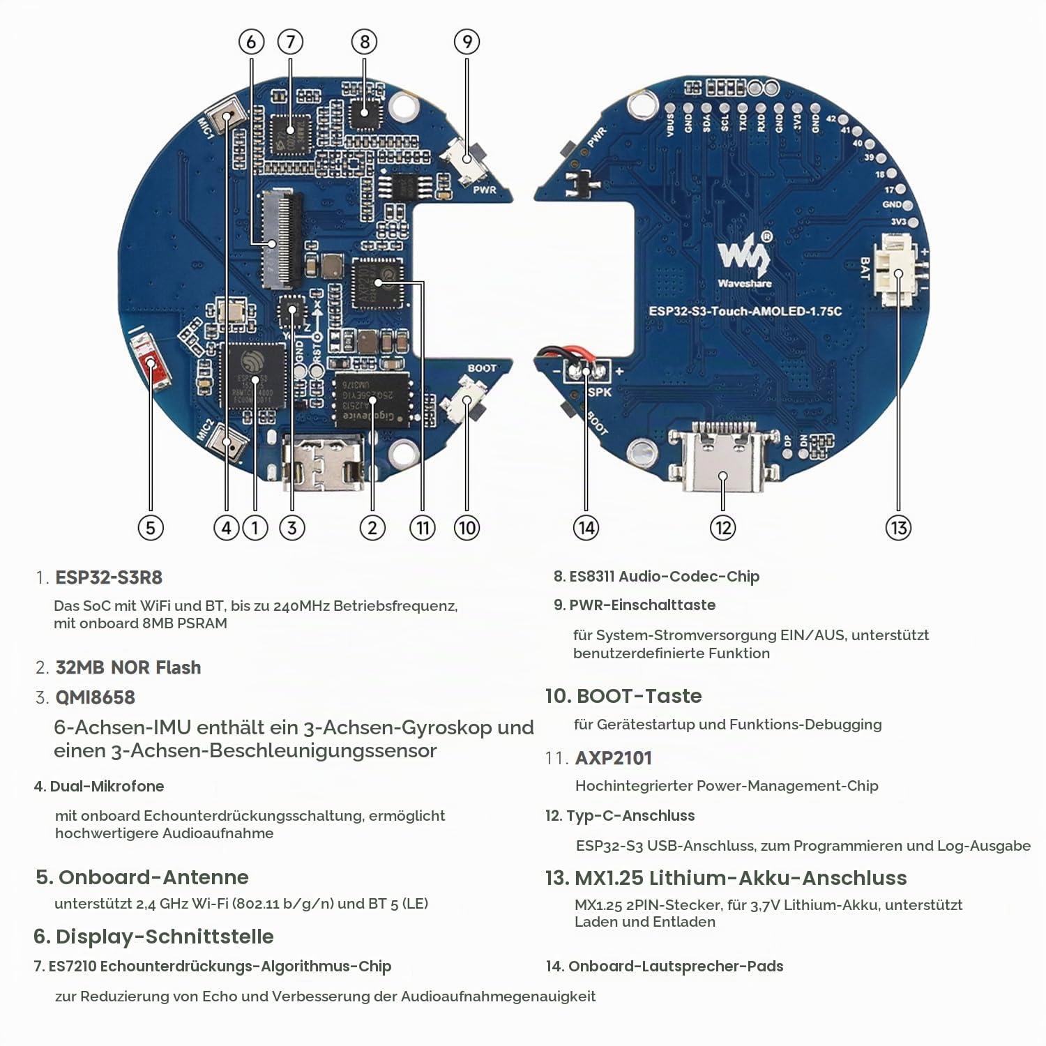 waveshare-esp32-s3-1-75-zoll-amoled-rundes-touch-display-entwicklungsboard-466-4 image 8