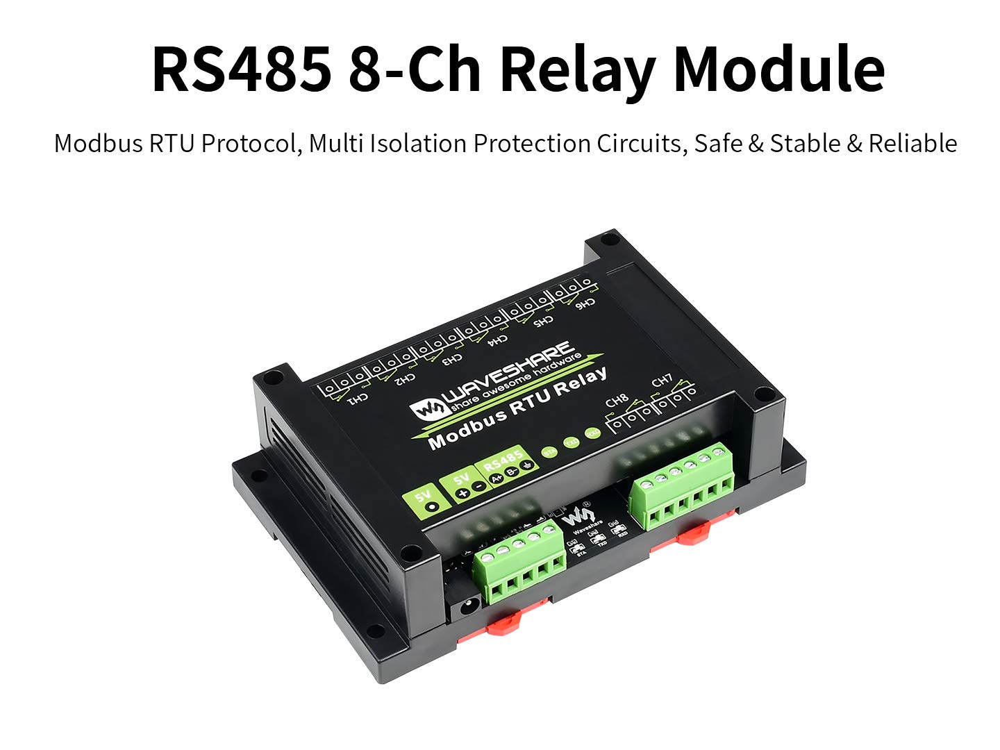 waveshare-industrielles-modbus-rtu-relaismodul-8-kanal-mit-rs485 image 3