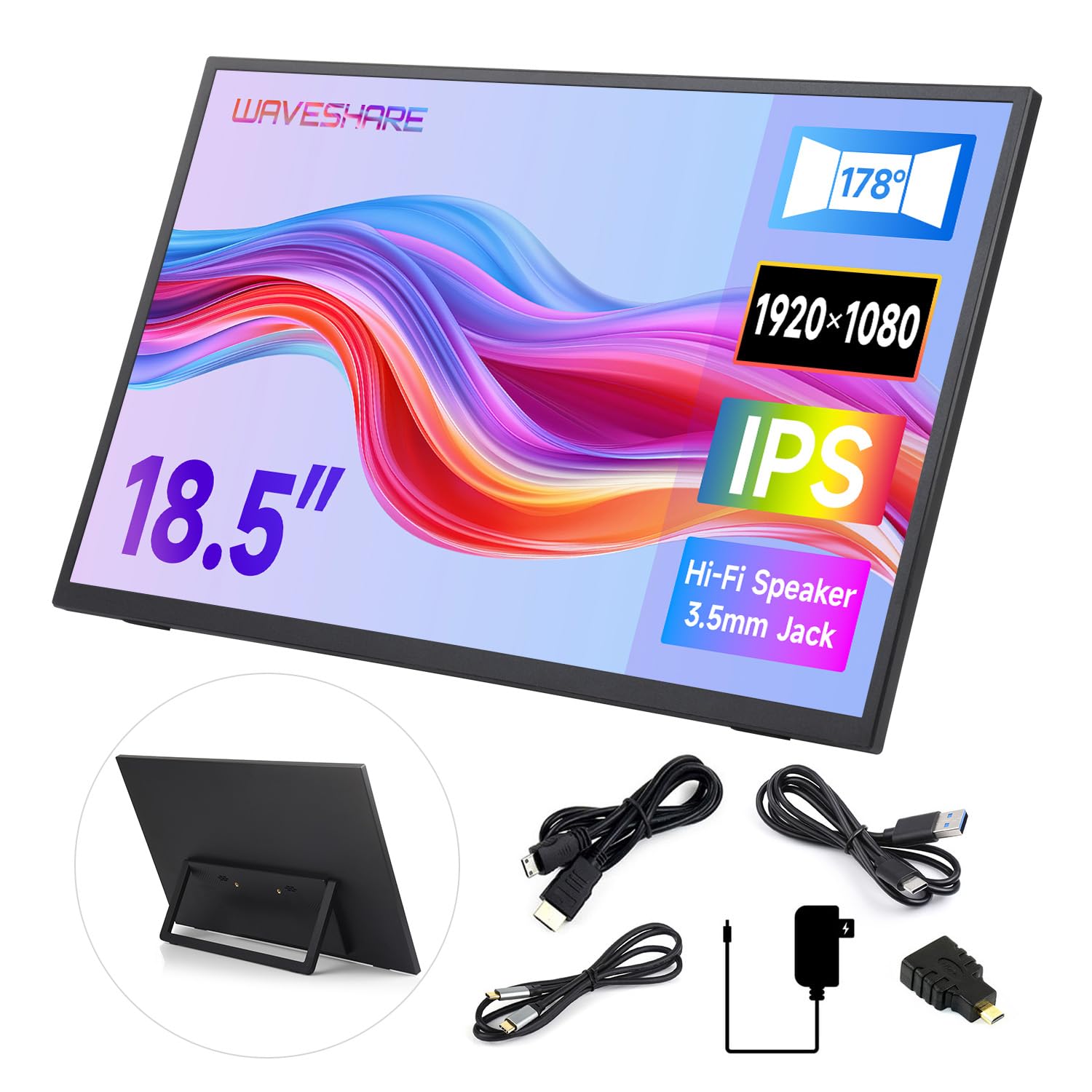 waveshare-luck-fox-18-5-zoll-portable-monitor-ips-full-hd-120hz image 1